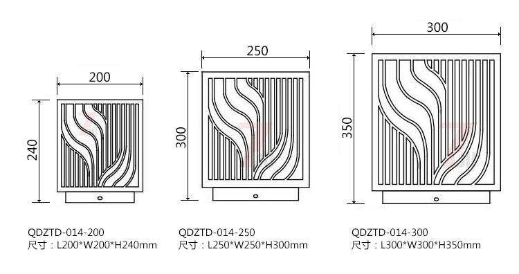 (QDZTD-014)~zΰ^200mm250mm300mmߴʾD